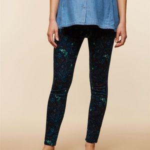 Motherhood Maternity Skinny Floral Jean SMALL